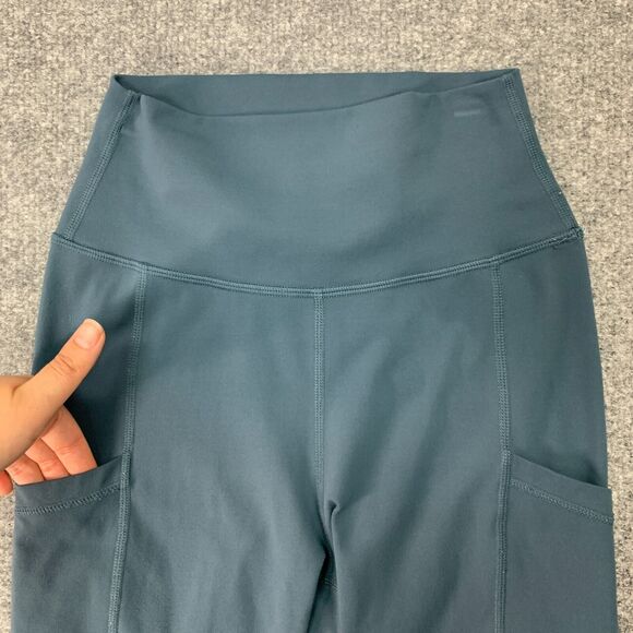 Zyia Active Hero Leggings Womens 4 Blue Slate Stretch Compression Side Pockets - Picture 3 of 13